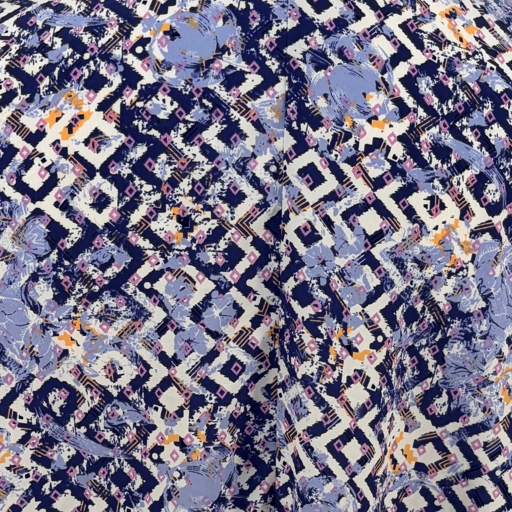 LuLaRoe Lindsay Kimono Cardigan Geometric Diamond Abstract Blue Purple Small - Picture 5 of 7